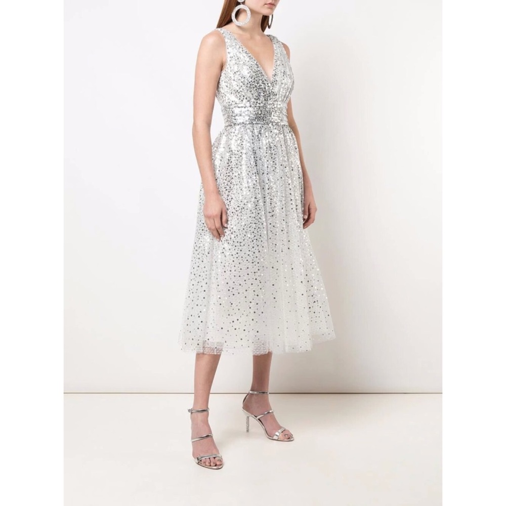 Marchesa Notte Degrade sequin gown tea length - Picture 4 of 14